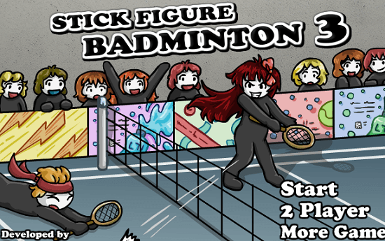 Stick Figure Badminton 3