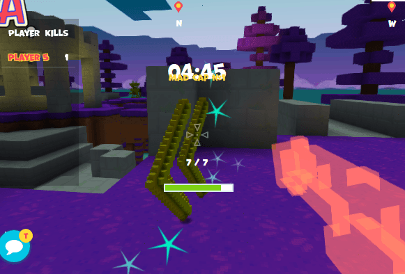 Floating Minecraft Battlefield