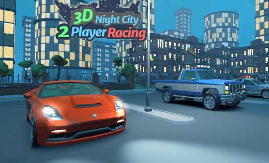 3D Night City: 2 Player Racing